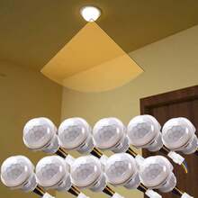 AC110V 220V Mini Sensor de Movimiento Pir Sensor de Movimiento Infrarrojo Interruptor Inteligente Sensor Hogar Inteligente Sensor Automático de Cuerpo Humano Lámpara Nocturna - 3 piezas - Ver 3