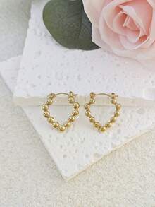 时尚不锈钢镀金耳环，多种款式尺寸，全新设计，低过敏性镀金不规则耳环，防褪色防水不锈钢耳环，女士耳环，耳环，夏季海滩度假比基尼配饰，迷人服装，婚纱配饰 - 多功能珠宝，非常适合游泳、沐浴、运动时佩戴，也是情人节、生日、母亲节和度假惊喜的绝佳选择。 - 金色 - 查看 9