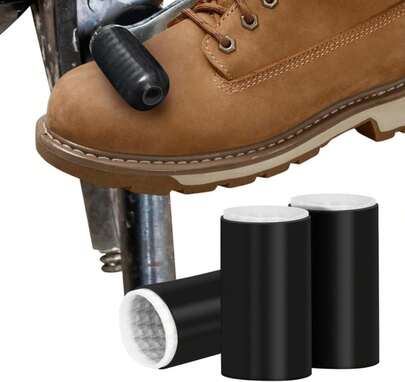 KAMBOLLY 3PCS Motorcycle Shifter Shoe Protector, Shrinkable Gear Shift Cover For Motorcycle Shoes, Para Motos Accessories For Men Women, Quick Install Rubber Pads For Motorbike Footwear Boots