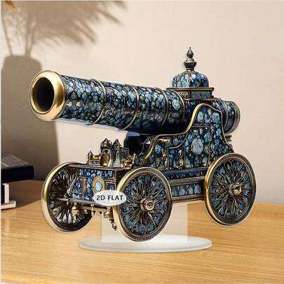 新款跨境复古朋克坦克月亮男孩玩具2D亚克力桌面摆件礼品