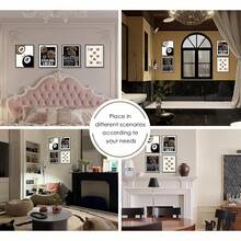 4件套猎豹纹墙画，粉色豹纹墙画，猎豹纹房间装饰，幸运8号球海报，男女卧室公寓宿舍装饰画，8x10英寸无框 - b - 查看 6