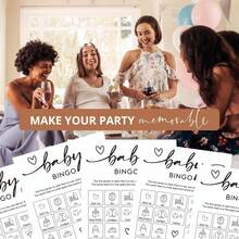Bộ 32 lá bài trò chơi Bingo mừng em bé chào đời, thiết kế tối giản, phù hợp cho cả bé trai và bé gái. - Nhiều màu - Xem 9
