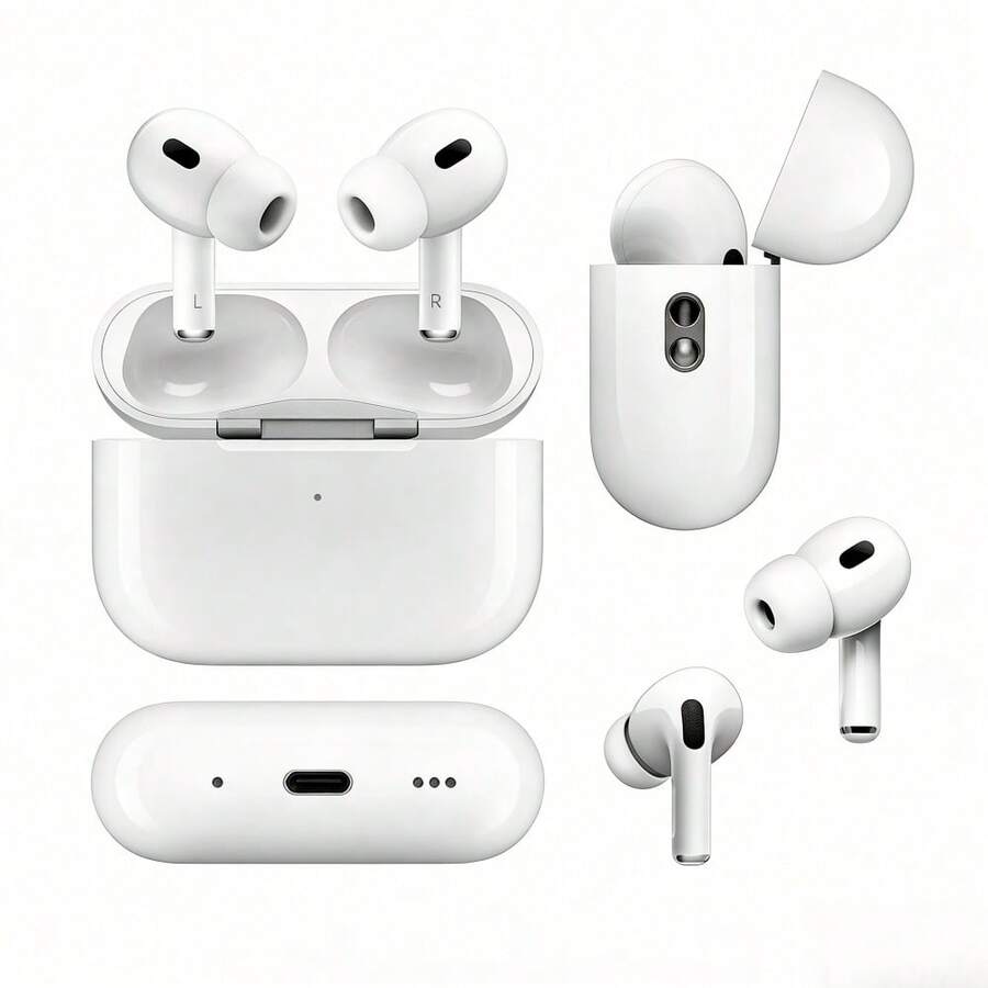 New Air4 Wireless In - Ear Earbuds With Ultra - Long Battery Life & High - Fidelity Sound 8 In 1 Wireless Earbuds ANC Active Noise Cancelling(-36db)In-Ear Earphones With Charging 33H Playtime 360 Hi-Fi Stereo Waterproof Headphones Android Phone/ AlRP0DS Pro IOS Laptops 1:1 Clone AWMM - 至尊版 - 查看 1