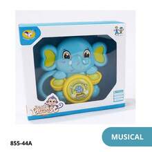 Sonaja Musical en Forma de Elefante, Juguete Infantil con Sonido, Diseño Tierno y Colorido, Juguete Interactivo para Bebés, Ideal para Estimulación Temprana y Juego Diario, Regalo Perfecto para Bebés y Niñas o Niños Pequeños, Juguete Divertido para Desarrollo Sensorial, Diseño Adorable para Momentos de Juego en Casa - Azul - Ver 3