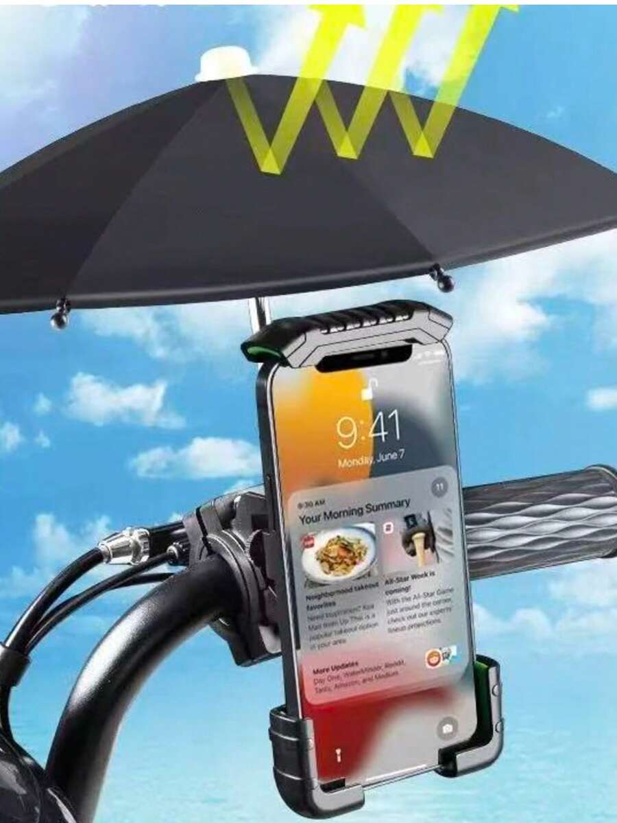Las adiciones para bicicleta eléctrica incluyen soportes para paraguas, soportes para teléfono para navegación y soportes para teléfono para motocicleta