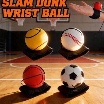 4 Pcs Wrist Return Ball, 2.4 Inch Baseball On A String With Adjustable Strap, Rubber Rebound Bouncy Sport Ball For Hand Eye Coordination Training, Wrist Strength Exercise, Ideal Party Favor Gift For Adults, Office Desk Exercisers & Home Fitness Trainer​