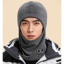 Winter Cycling Warm Hat, Windproof Face Mask, Thick Protective Scarf, Cycling Balaclava, Wind-Resistant Ear Muffs, Yoga Headband - A - View 7