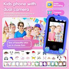 Children's Smart Toy Phone, Learning Toy, 2.8-Inch Touchscreen Display, Dual HD Cameras, Multiple Functions Including Alarm, Calendar & Calculator, Multi-Scene Use Such As Family Parties, Top Pick Holiday & Birthday Present For 3-12 Year Olds - Multicolor - View 3