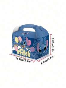 DOBBLE 6/12/24PCS Cartoon Anime Figure Stitch Image Party Gift Box 3D Paper Bag Biscuit Candy Bag Anime Figure Stitch Theme Birthday Party Supplies Favors Gift Cake Box - Multicolor - View 3