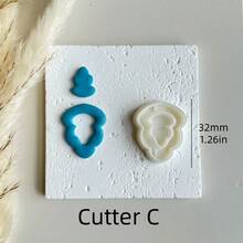 1/10Pcs Minimalist Geometric Polymer Clay Cutters Set – Abstract Heart, Teardrop & Irregular Shapes, Boho Chic & Kawaii Craft Essentials For DIY Earrings, Modern Jewelry Charms & Unique Gifts - White - View 12