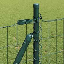 vidaXL 0,8 X 10 M Grüner Stahl- Und PVC-Zaun Mit Pfosten - A - Xem 5