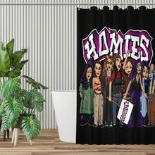 Lil Homies 90s Chicana Seasonal Shower Curtain | Polyester Fabric, Includes Hook, All-Season Use For Holiday Or Themed Decor, Fashion Theme - Nhiều màu - Xem 2