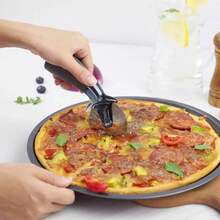Bộ 1/4 khay nướng pizza bằng thép carbon có lỗ thông hơi, phù hợp cho cả người nấu ăn nghiệp dư và thợ làm bánh chuyên nghiệp. - Nhiều màu - Xem 6