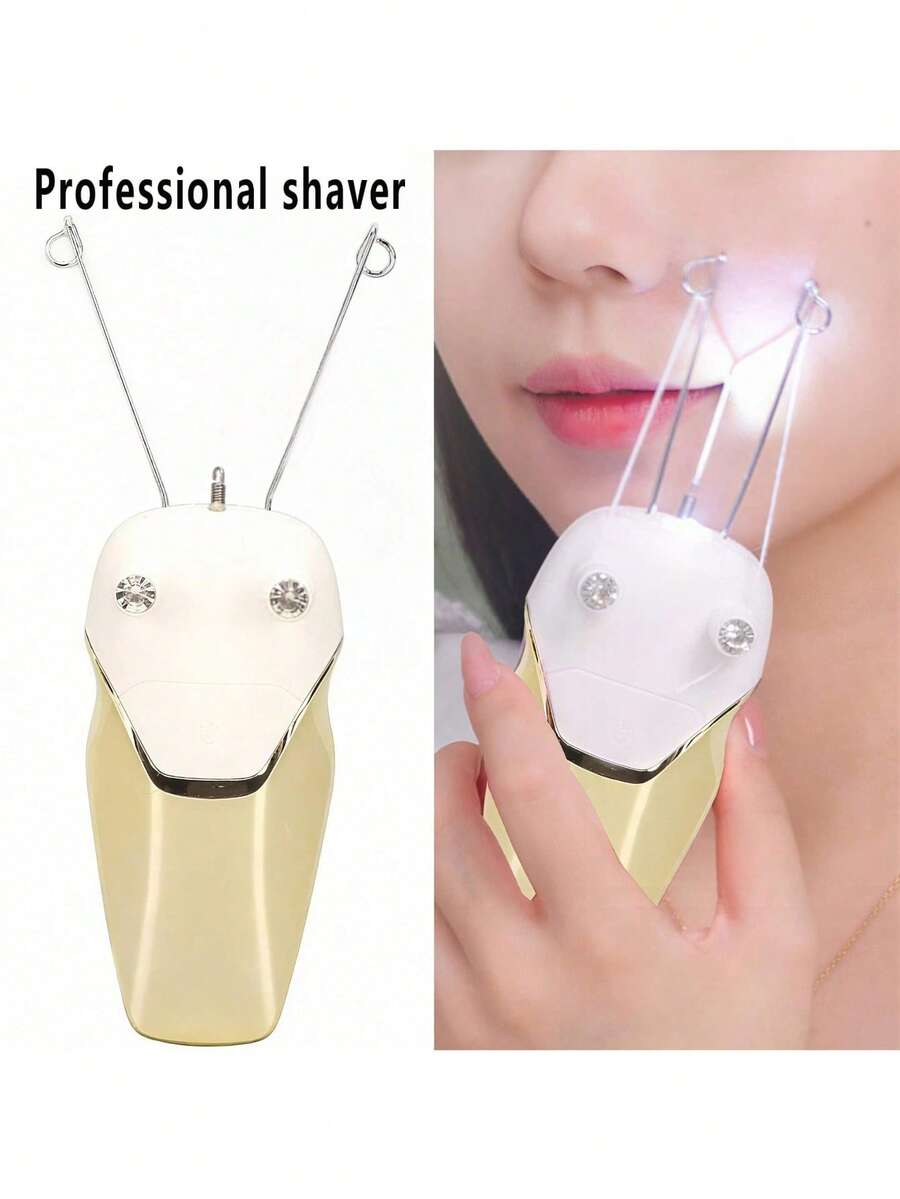 Máy triệt lông mặt điện dành cho nữ, thiết bị triệt lông không gây đau.