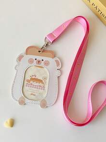 1个可爱卡通小狗挂绳卡套，学生公交卡、校园卡、迷妹3英寸卡包 - 彩色 - 查看 15