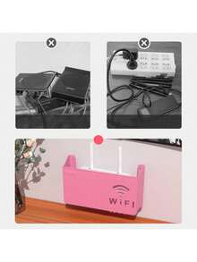 1PC Router Storage Rack TV Set-Top Storage Box Wifi Router Storage Box Wall Hanging Wifi Box Wireless Storage Boxes Case - Multicolor - View 8