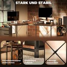 Home Office Desks - Brown - View 3