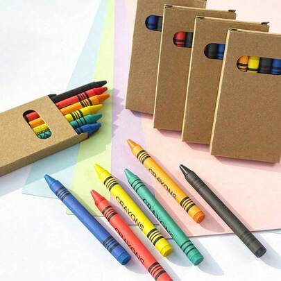 72 Crayons Per Pack (12 Boxes, 6 Crayons Per Box) - Beeswax Crayons, Suitable For Schools, Classrooms, And Parties - Art Supplies With Soft And Vibrant Colors - Bulk Supply For Teachers And Home Education,Stationery,Easter,Pens,School,Easter Gifts,Mothers Day