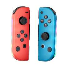 Controlador inalámbrico GAMINJA NS058 para Nintendo Switch, agarre izquierdo y derecho con luces RGB, para consola de juegos Switch L/R Gamepad, con función de captura de pantalla de despertar, Joycon portátil - Multicolor - Ver 12