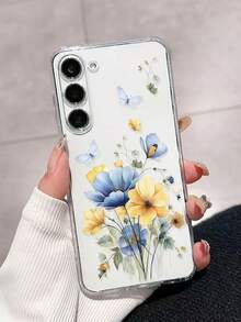 1个加厚透明花卉彩绘防摔保护壳，兼容三星Galaxy S26/S26PLUS/S26 Ultra、S25/S25PLUS/S25 Ultra、A17/A07/A16/A36/A26/A56/A50/A12/A32/A52/A72/A51/A21S/A13/A14、S24/S24PLUS/S24Ultra、S22/A52/A53/A54/A55、11/12Pro/12/12X/13Pro/14Pro/15Pro、Redmi 10/9/Note9/12c/Note11pro/Note8Pro - 彩色 - 查看 4