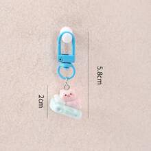 1个新款创意躺卧小猪钥匙扣，可爱女孩背包挂件，友情礼物，派对礼物，精致礼物，迷你摆件，生日礼物，节日礼物，圣诞节礼物，毕业礼物，愚人节礼物，万圣节礼物 - 彩色 - 查看 14