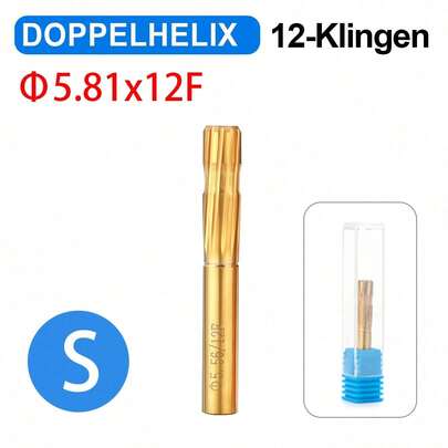 12 Blade Spiral Drill Bit Double-layer Hard Alloy Tungsten Steel Drill Bit 5.56x5.81mm Sturdy And Durable Rifling