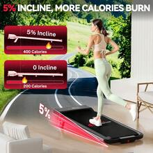 C1 2-In-1 Foldable Treadmill For Walking And Running With Side Handrails, 1–8 Km/H, 5% Manual Incline, LCD Display, Compact Home Treadmill - Phích cắm loại F của EU (220-240V) - Xem 5