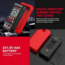 Digital Multimeter, Mini Voltmeter Ammeter High Precision Auto-Range Voltage Tester With Backlight - Red - View 6