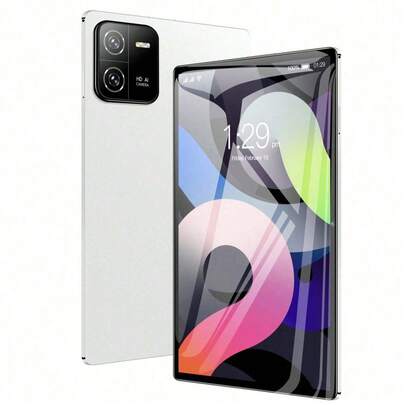 Qetupa Android 15 平板电脑，10.1 英寸四核 1.6GHz 处理器，4GB 运行内存 + 64GB/128GB/256GB 机身存储，802.11ax WiFi 6，蓝牙 5.2，Incell 高清 (1280*800) IPS 触控屏，5MP+8MP 双摄像头，6000mAh 电池，Type-C 接口，适合作为圣诞节、万圣节、感恩节、周年纪念日、复活节等节日的礼物（不含适配器）。