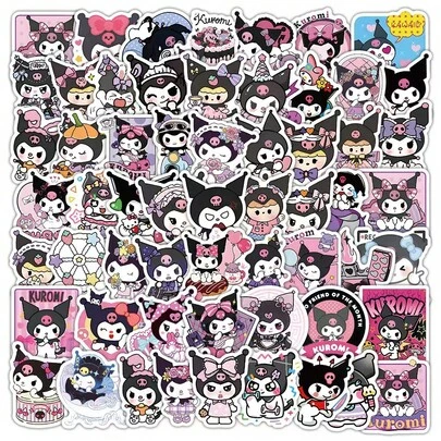 100pcs/Box Cartoon Black Cat Stickers, KT Cat Stickers For Party Gifts And DIY Crafts, Room Decor | Themed Stickers | Plastic Stickers, Party Decorations | Exquisite Design, No Power Required, Suitable For Holiday Gifts, Birthday Gifts, Party Favors, Christmas, Easter, Thanksgiving, Graduation