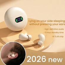 迷你无线蓝牙5.4耳机，带LED数字显示屏，降噪高保真立体声 - 彩色 - 查看 6