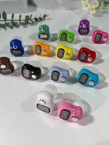 Adjustable Finger Ring Manual Tally Counter, Random Color Tasbih/Rosary Ring, Suitable For Knitting, Prayer, And Stress Relief - Multicolor - View 3