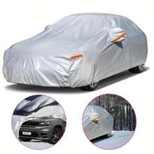 1pcs Universal Car Cover - Protect Your Car From Sunlight, UV Rays, Fallen Leaves, Dust, And Scratches By Providing Full Coverage, Keeping Your Car Clean. - One - View 8