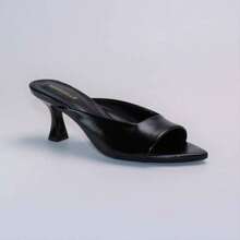 Women's Mule Sandal With Pointed Toe, Leaf Design, Low Heel, V-Shaped Cup, Comfortable, Lightweight, And Soft. - 這種優雅 - 查看 1