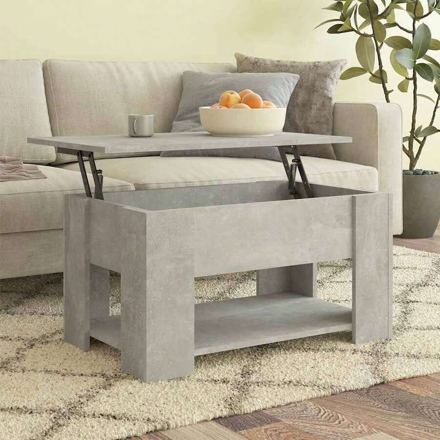 vidaXL Couchtisch Betongrau 79x49x41 Cm Holzwerkstoff - Grigio - Visualizzare 1