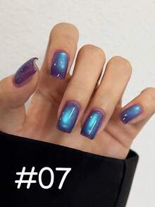 12毫升 冬春美甲 情人节 闪亮白蓝黑玻璃珠高密度凝胶指甲油胶水 适用于美甲沙龙 百搭美白流行美甲用品 新年美甲 - 彩色 - 查看 14