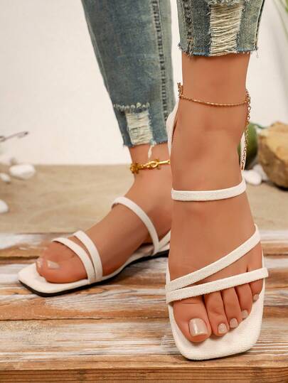 Women's New Style Dual-Wear Sandals, 2026 New Fashion Delicate Strap Gentle Lady Flat Slippers, Summer Outdoor Wear