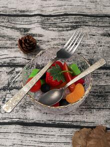 4pcs Stainless Steel Totem Patterned Knife, Fork And Spoon Set, Luxury Tableware Set - Multicolor - View 7