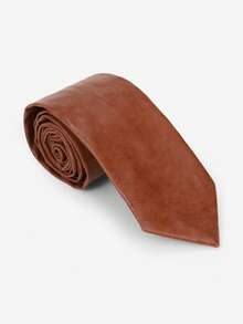1pc Leather Necktie, Personalized Tie For Men - PU Leather Tie - View 16