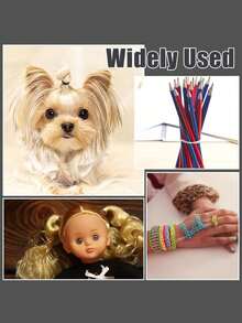 1003pcs Random Color Elastic Hair Ties, 28 Colors Mini Soft Hair Scrunchies Hair Accessories Set For Girls - Multicolor - View 6