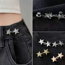 Detachable Star Waist Cincher, No Sewing Denim Waist Adjuster, Waist Reduction Fixed Button, Non-Slip Waist Clip, Unisex DIY Fashion Accessory - Multicolor - View 8