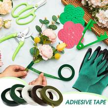 6件套插花工具套装，包括玫瑰刺去除器、园艺剪刀、1副手套和3卷花艺胶带，是情人节礼物、花店和婚礼的理想之选。 - 彩色 - 查看 3