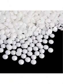 ICIQ 500/3000/2000/1200/10000/12500/20000顆 膠感黑色多色AB水鑽，3-5mm 大量批發低價樹脂非熱貼平底塑料DIY水晶 - 瓷白 - 查看 12