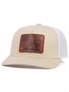 1pc Men's Fashion Richardson Label Wild Horse Pattern Flat Edge Hat, Embroidered Flat Edge Hip Hop Hat, Fashionable Outdoor Adjustable Neutral Couple Baseball Cap (Polyester) With Embroidered Decoration, Hip Hop Endless Hat With Letter, Animal & Geometric Pattern, Casual Street Party Style, Polyester Printed Patchwork Baseball Cap, Suitable For All Seasons - Car Stickers - View 22