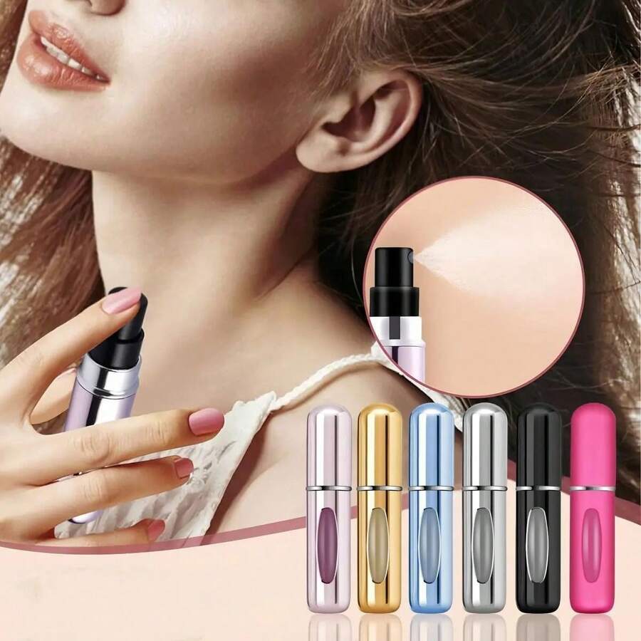 0Mini Refillable Perfume Portable Atomizer Bottle Refillable Perfume Spray, Refill Pump Case For Traveling And Outgoing (5ml, 4 Pack) - Multicolor - View 1
