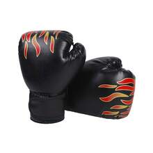 Boxing Gloves For Boys And Girls, 1 Pair, Professional Thai Sparring Training Gloves For Youth Boxing. - Black - View 1