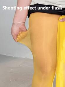 Vớ nữ Aurora Horse Oil Sexy 1 đôi - Vớ mỏng, mềm mại và dưỡng ẩm, thích hợp mặc hàng ngày, đi mua sắm, hẹn hò và tạo phong cách thường nhật. - Màu vàng - Xem 5