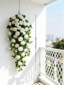 1pc Artificial Hanging Rose Decor | Bohemian Style Plastic Rose Garland Suitable For Wall, Patio, Room, Garden, Wedding And Spring Decoration, Suitable For Easter, St. Patrick's Day, Valentine's Day - Multicolor - View 9