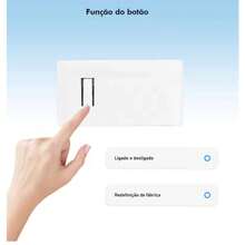 Mini Interruptor Inteligente 16a Wifi Automação Alexa Branco - Branco - Visão 6