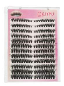 12 Rows, 216 Clusters Of False Eyelashes. Eyelash Extension, D-Shaped Curled Clusters, Single Lashes, Natural Makeup Look, Voluminous Lash Extension, Fine Lash Extension. DIY At Home. - D - View 6